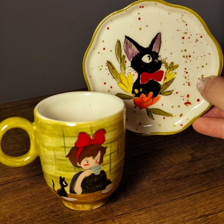 Kiki ve Jiji Temalı Türk Kahvesi Takımı