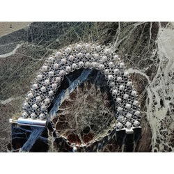 KADIN KİŞNİŞ ÖRGÜ 3 SIRA BİLEKLİK 925 AYAR