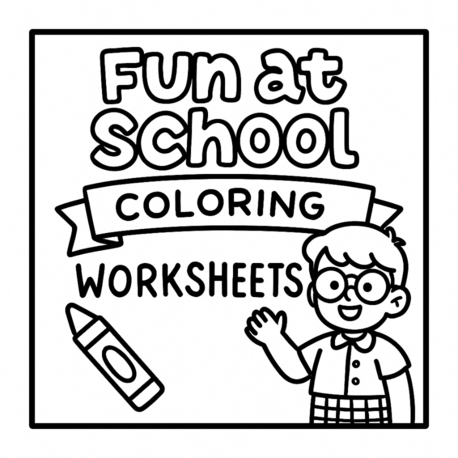 FUN AT SCHOOL COLORING CARDS
