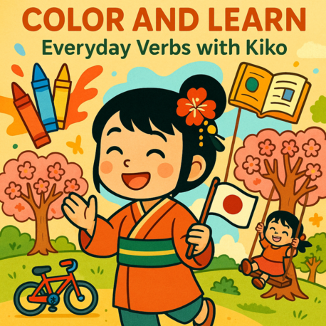 COLOR AND LEARN EVERYDAY VERBS WITH KIKO 2