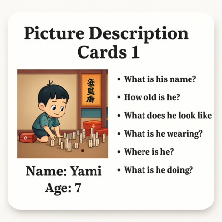 PICTURE DESCRIPTION CARDS 1