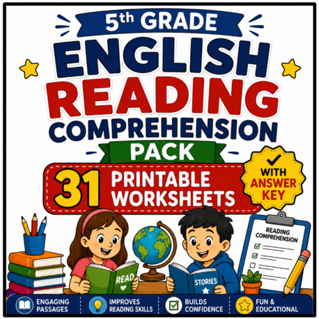 5TH GRADE ENGLİSH READING COMPREHENSION PACK