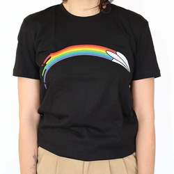 Kağıt Uçaklı T-shirt - Siyah