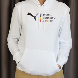 PUMA Cesur, Emin ve Onurlu temalı Sweatshirt - Beyaz