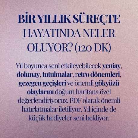 Özel Yıllık Öngörü Seansı