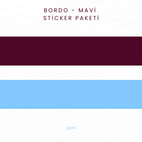 Bordo - Mavi Sticker Paketi