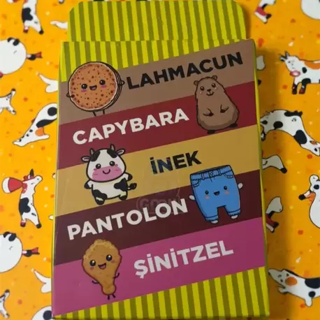 Lahmacun Capybara İnek Pantolon Şinitzel Kutu Oyunu