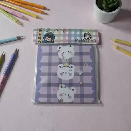 Purple Cute Bear Bloknot