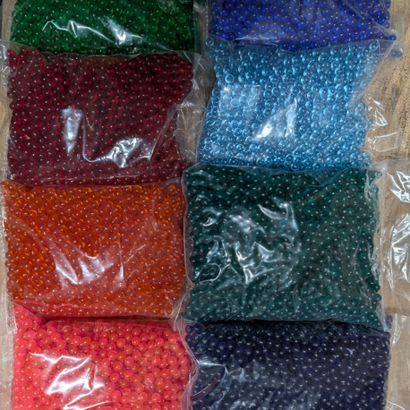 6 mm Sukabak Boncuğu - Deliksiz Plastik Boncuk 