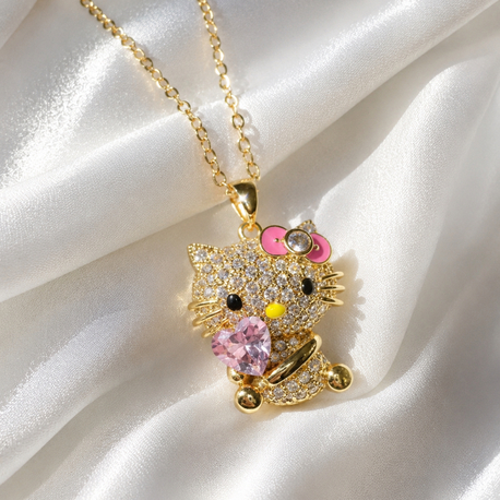 HELLO KITTY GOLD KOLYE ÇELİK