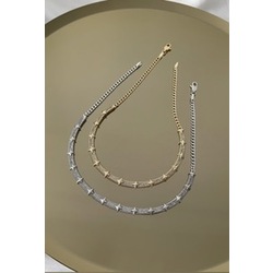 gümüş yıldız model Choker 