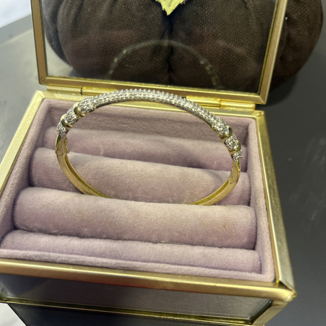 Taşlı gold kelepçe 