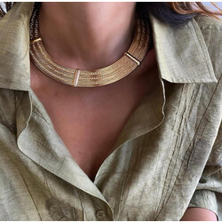 Gold plaka choker