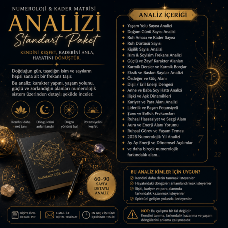 STANDART NUMEROLOJİ ANALİZİ