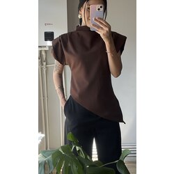 Zara vatkalı bluz acı kahve 