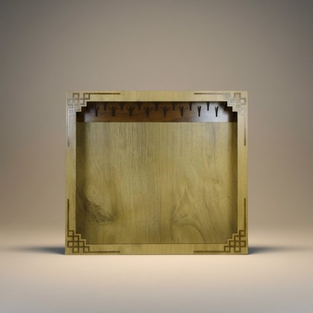 Ahşap Led Işıklı Tespih Standı - 40 x 35 cm - Modena