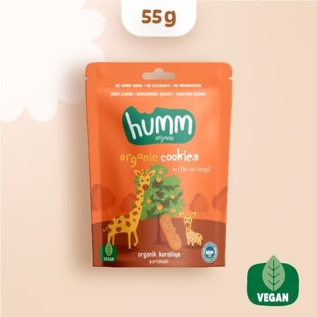 Humm Organic Vegan Portakallı Kurabiye 55 g
