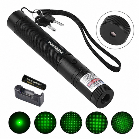 GÜÇLÜ LAZER - Şarjlı profesyonel 5 KM MENZİLLİ LAZER - powerdex