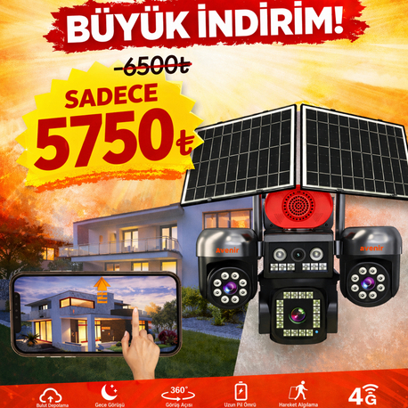 4 KAMERALI GÜNEŞ ENERJİLİ E-SİMLİ KAMERA