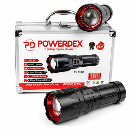YENİ - POWERDEX ZOOMLU EL FENERİ PD 15200