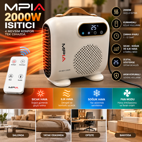 YENİ - KIŞLIK ISITICI TAŞINABİLİR DİJİTAL GÖSTERGE MPİA