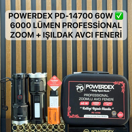 6000 lümen 60w - POWERDEX Pd- 14700 EL FENERİ 
