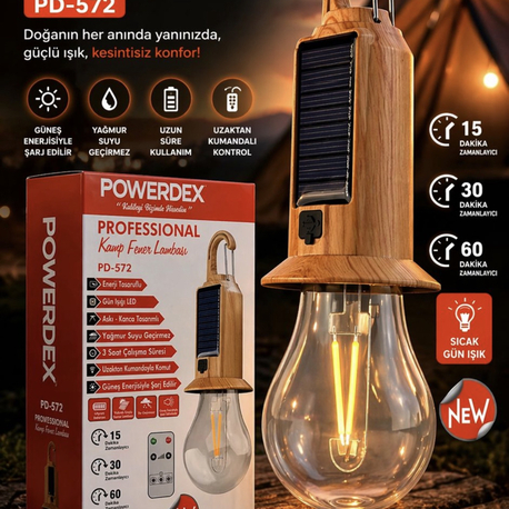 Güneş enerjili ampül - Powerdex Pd 572