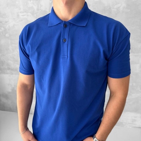 Kollar Dar Kesim Polo Yaka Tshirt Lacivert