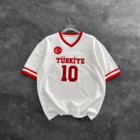 Türkiye V Yaka Tshirt Beyaz