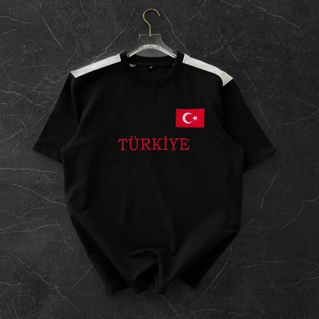 Türkiye Bisiklet Yaka Tshirt Siyah