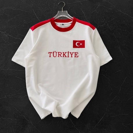 Türkiye Bisiklet Yaka Tshirt Beyaz