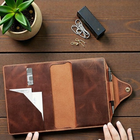 Kestane Ajanda/Defter/Kitap Kılıfı Organizer