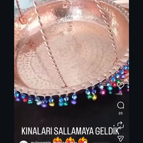Boncuklu Kına Sepeti ve Kına tası