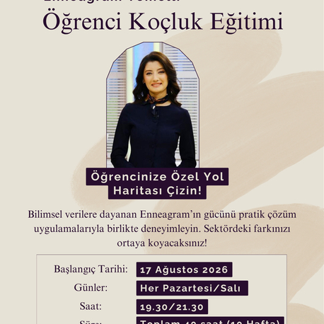Enneagram Temelli Öğrenci Koçluk Eğitimi Ağustos