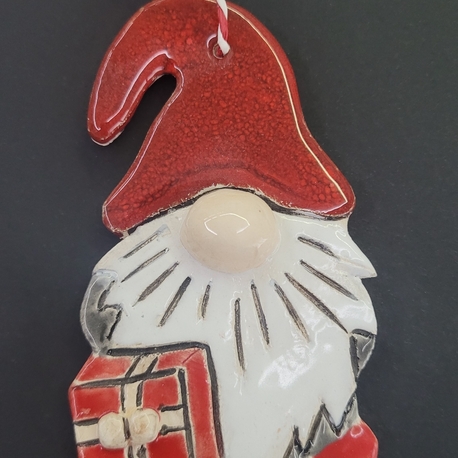 seramik yılbaşı cücesi 10 cm