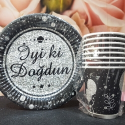 İyi Ki Doğdun Tabak Bardak Seti 8 kişilik 