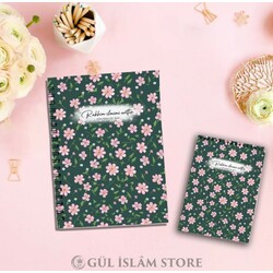 İkili Set Çiçekli Defter 