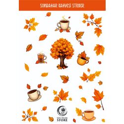 Sonbahar Kahvesi - Sticker -
