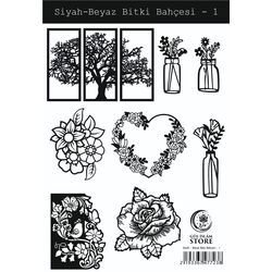 Siyah-Beyaz Bitki Bahçesi - 1