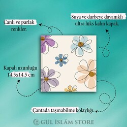 Renkli Çiçekli Kapaklı Notluk
