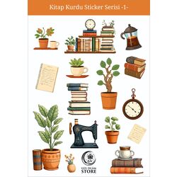 Kitap Kurdu Sticker Serisi 1