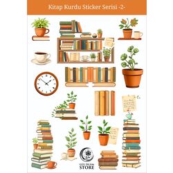 Kitap Kurdu Sticker Serisi 2