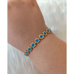 GOLD NAZAR BONCUKLU MİYUKİ BİLEKLİK