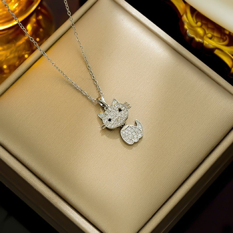 Silver hello kitty kolye
