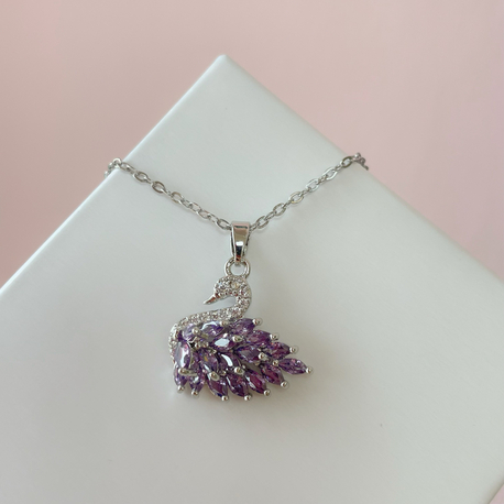 Silver kuğu kolye