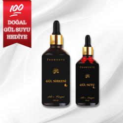 Ab-ı Hayat Fermente %100 Doğal Gül Sirkesi 1 Adet 100 ml + HEDİYE  Gül Suyu 1 Adet 50 ml