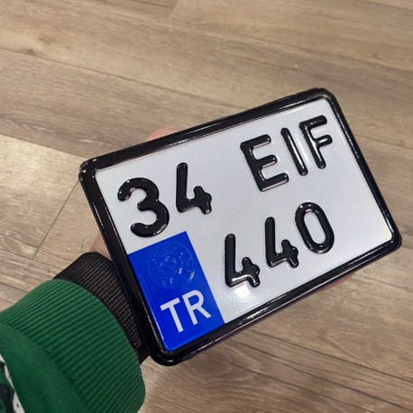 1 ADET BİSİKLET PLAKA 12X18 CM 