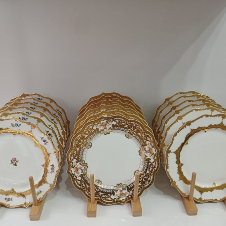Royal 24 ayar gold tatlı tabağı