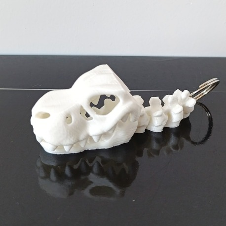 Flexi T-Rex Kafatası Anahtarlık – Hareketli 3D Baskı