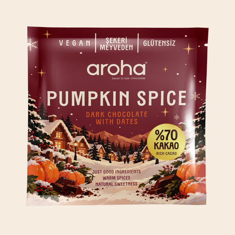 Aroha Pumpkin Spice %70 Bitter 40 gr